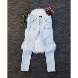 Mens PURPLE-BRAND STYLE P001 SLIM FIT PATCH WORK STRETCH DENIM JEANS SZ 33x32